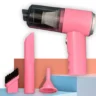 Portable 3-in-1 Car & Home Vacuum Cleaner (USB Rechargeable) - Pink