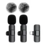 Wireless Lavalier Microphone for iPhone, Android & PC - 2in1 For Type-C