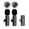 Wireless Lavalier Microphone for iPhone, Android & PC - 2in1 For IOS