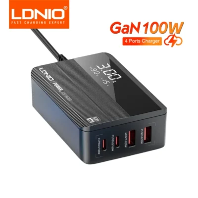 LDNIO 100W GaN Desktop Fast Charging Type C PD QC For Iphone 12 15 Pro Max