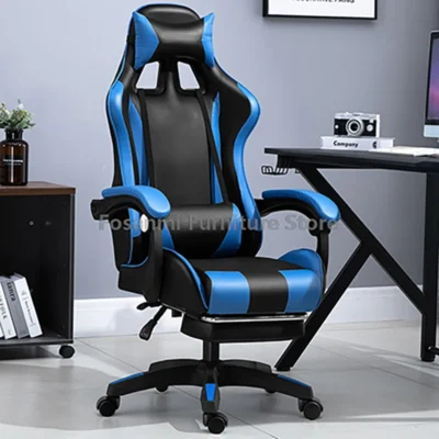 Adjustable Height Comfort Gamer Desk Chairs Home Gaming Chair with Headrest