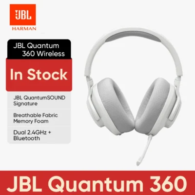 JBL Quantum 360 Wireless Gaming Headset - Dual 2.4GHz + Bluetooth QuantumSPHERE