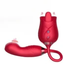 2in1 Automatic Retractable Rose Vibrator Sex Toy