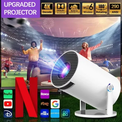 HY300 PRO Mini Projector with WiFi6 & BT5 4K Support