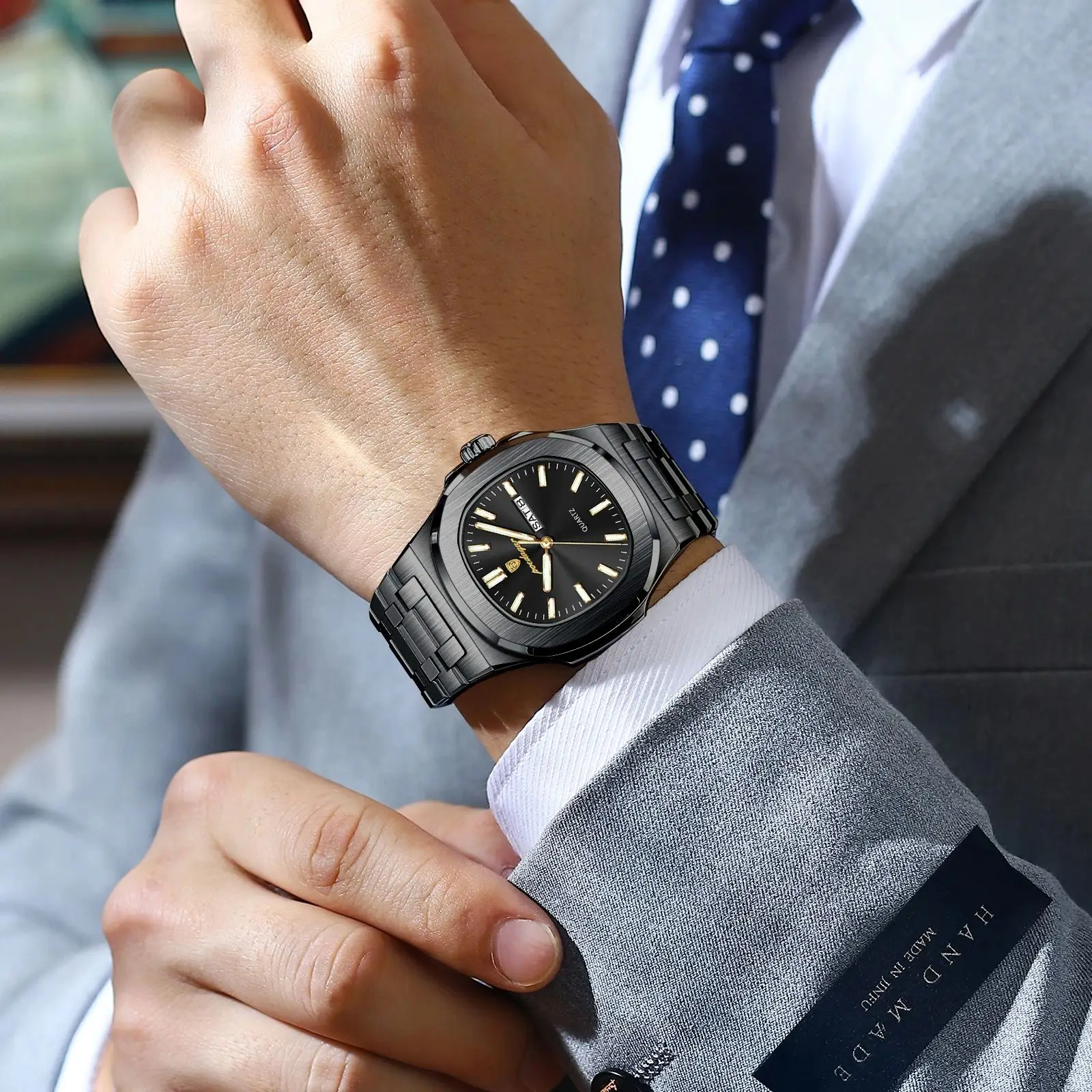 Poedagar Watches For Men Stainless Steel Waterproof Luxury - Image 6