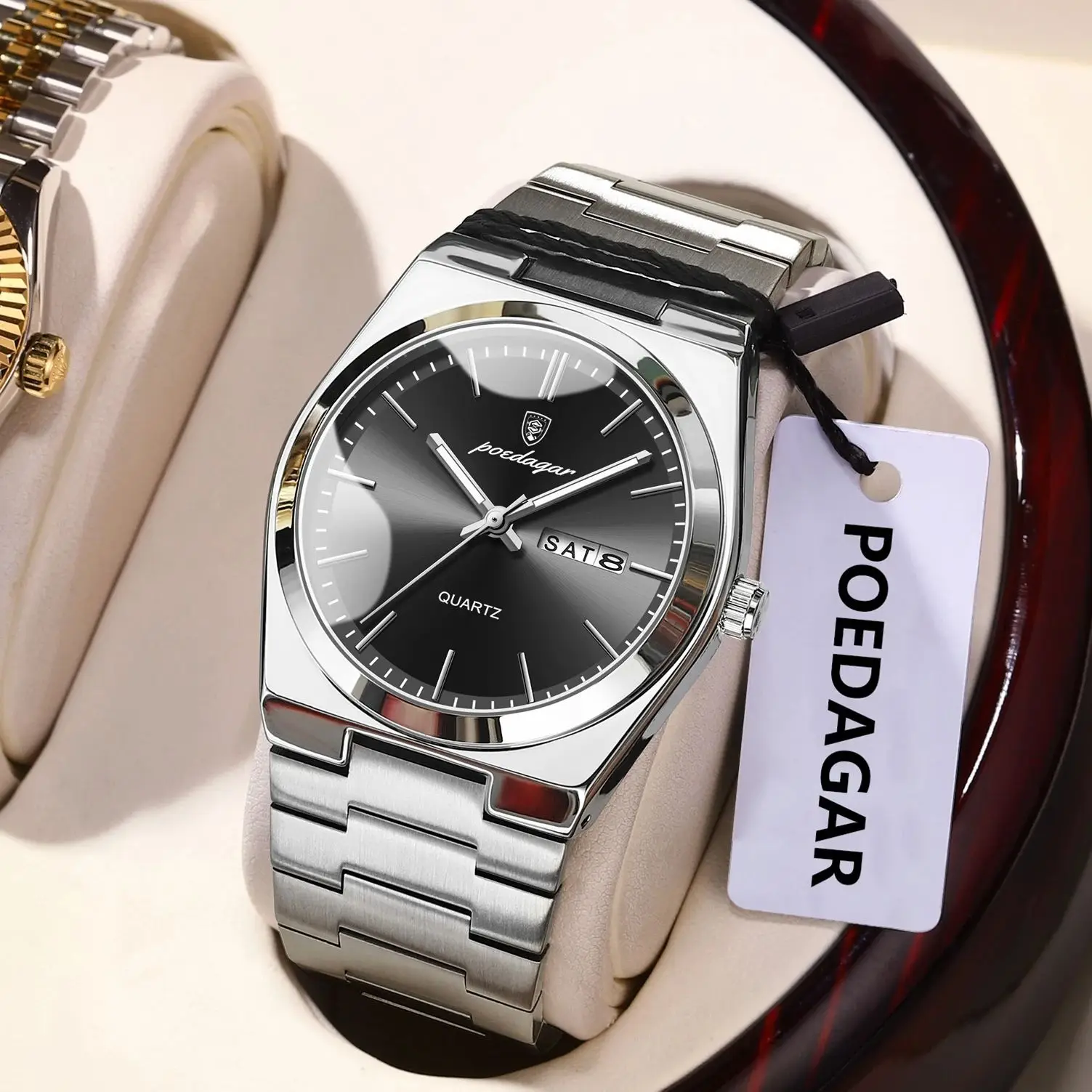 Poedagar Luxury Men's Quartz Wristwatch Waterproof - Image 2