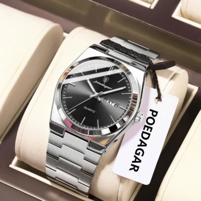 Poedagar Luxury Men's Quartz Wristwatch Waterproof