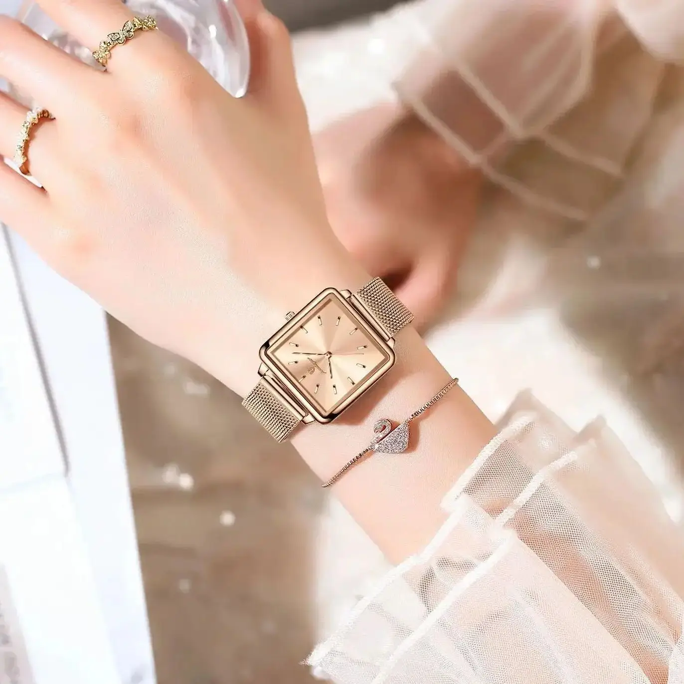 POEDAGAR Fashion Ladies Watch Waterproof Stainless Steel - Image 5