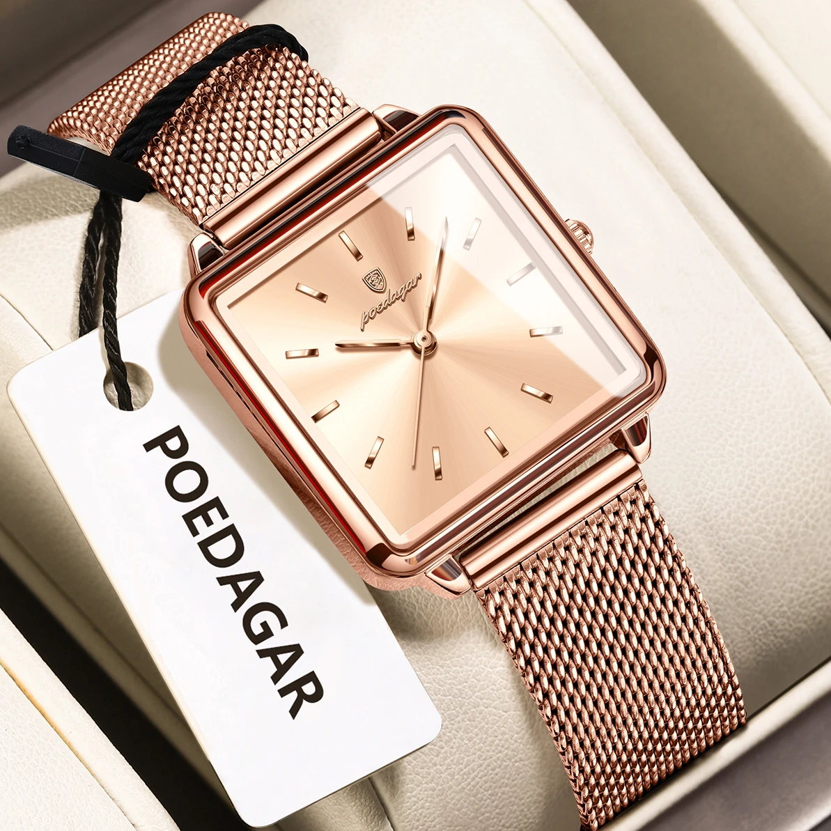 POEDAGAR Fashion Ladies Watch Waterproof Stainless Steel - Image 2