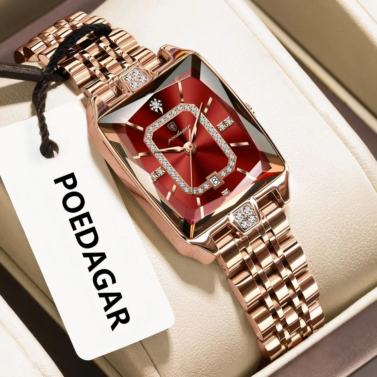 POEDAGAR Top Original Brand Ladies Watch Waterproof Stainless Steel