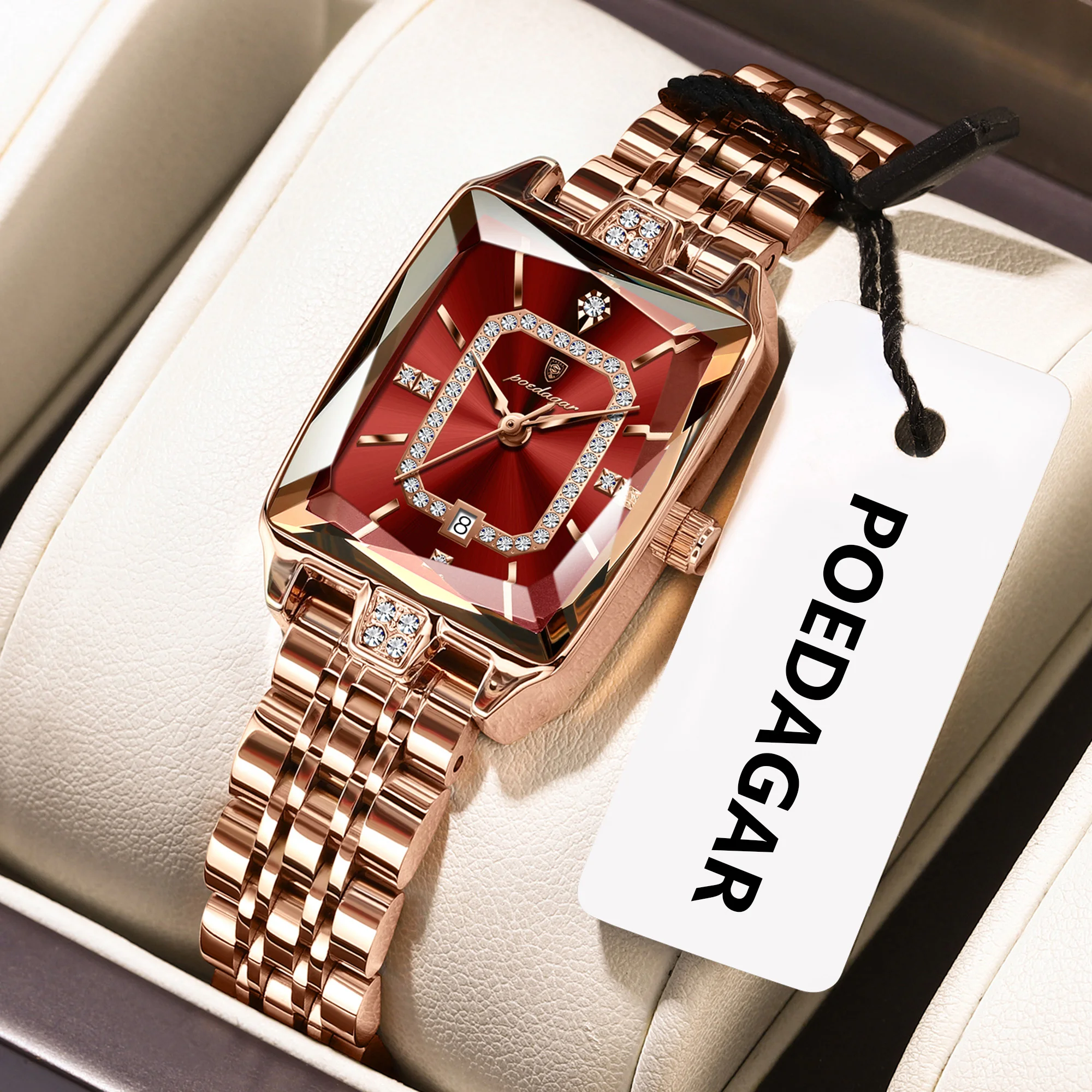 POEDAGAR Top Original Brand Ladies Watch Waterproof Stainless Steel - Image 2